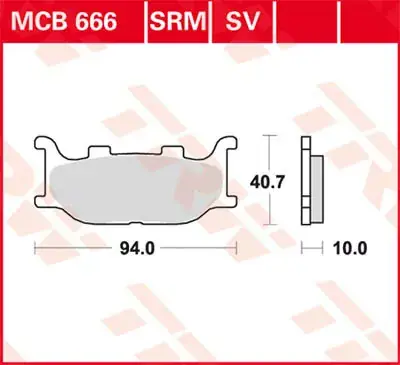 Expressversand TRW Scheibenbremsbeläge MCB666SV passend für Yamaha Modelle
