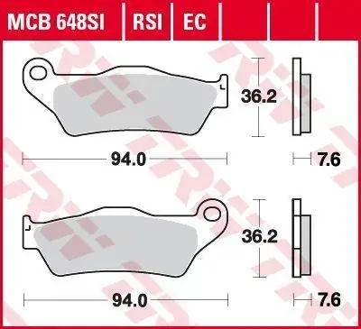 Scheibenbremsbeläge MCB648RSI passend für Yamaha, BMW, Aprilia, Benelli, Husaberg, Moto Morini Kracherpreis