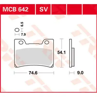Neu Im Sortiment Scheibenbremsbeläge MCB642SV passend für Yamaha FZR 1000 Genesis Exup 3LE (91-93)