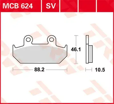 TRW Scheibenbremsbeläge MCB624SV passend für Honda & Cagiva Bestseller