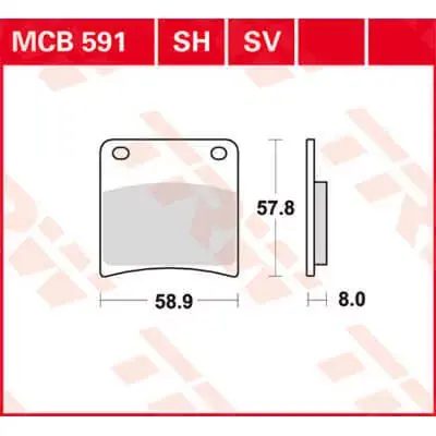 Scheibenbremsbeläge MCB591SV passend für Suzuki Top-Preis