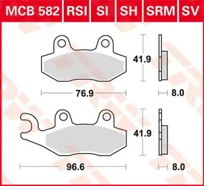 Top-Angebot Scheibenbremsbeläge MCB582RSI passend für Suzuki und Husqvarna