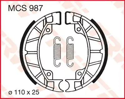 Abverkauf Bremsbacken MCS987 passend für Piaggio Sfera 50 & 80