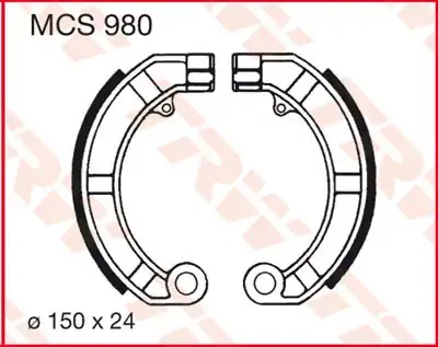 Bremsbacken MCS980 passend für Vespa PX 125, PX 150 Neuheit