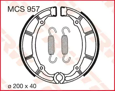 Nur Für Kurze Zeit Bremsbacken MCS957 passend für Yamaha XV und XJ Modelle