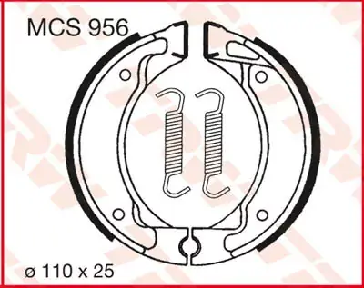Bremsbacken MCS956 passend für Yamaha DT 50, SR 125 Neue Kollektion