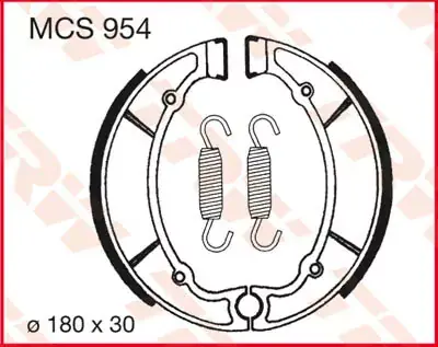 Preiswert Bremsbacken MCS954 passend für Yamaha RD / XS Modelle