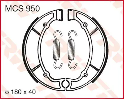 Bremsbacken MCS950 passend für Yamaha XV 500, XJ 550, XZ 550, XV 750 Neu