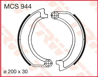 Bremsbacken MCS944 passend für BMW R50/5, R60/5, R75/5 Knallerangebot
