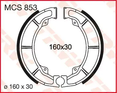 Neuheit Bremsbacken MCS853 passend für Kawasaki Modelle