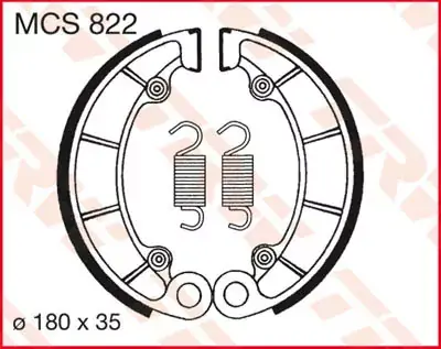 Saisonangebot Bremsbacken MCS822 passend für Honda Modelle
