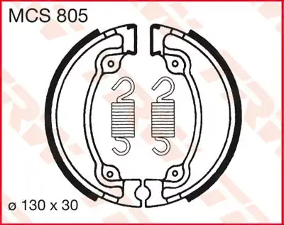 Bremsbacken MCS805 passend für Honda Modelle Versand Am Gleichen Tag
