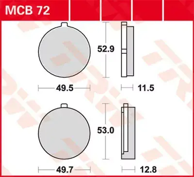 TRW Scheibenbremsbeläge MCB72 passend für Suzuki Bestseller