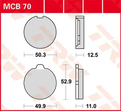 Versand Am Gleichen Tag TRW Scheibenbremsbeläge MCB70 passend für Suzuki GS400 GS750 GS850