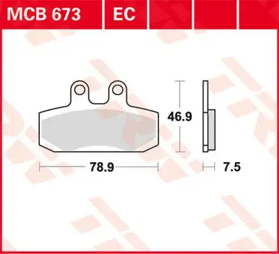 Neue Kollektion TRW Scheibenbremsbeläge MCB673 passend für Honda
