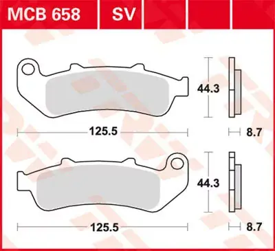 TRW Scheibenbremsbeläge MCB658 passend für Honda CBR 1000 F Rabatt