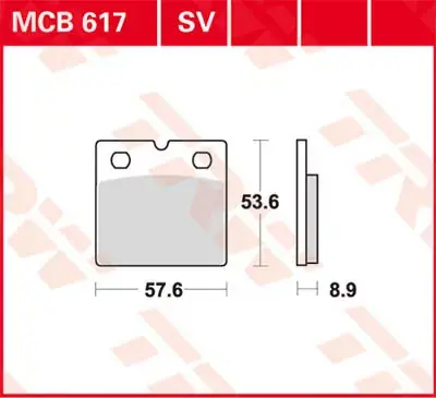 Günstig Scheibenbremsbeläge MCB617 passend für BMW