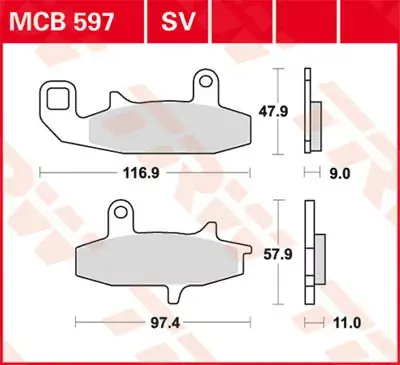 Scheibenbremsbeläge MCB597 passend für Suzuki DR Modelle Sonderaktion