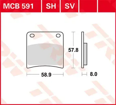 TRW Scheibenbremsbeläge MCB591 passend für Suzuki Modelle Schnäppchen
