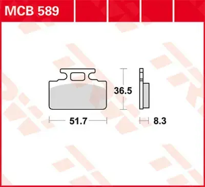 TRW Scheibenbremsbeläge MCB589 passend für Honda ZB 50 P Monkey Zertifiziert