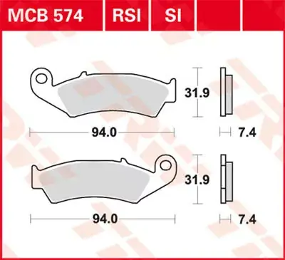 TRW Scheibenbremsbeläge MCB574 passend für Honda Super-Preis