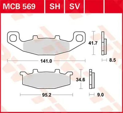 Scheibenbremsbeläge MCB569 passend für Suzuki & Kawasaki Schneller Versand