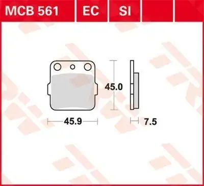 Begrenztes Angebot TRW Scheibenbremsbeläge MCB561SI passend für Yamaha & Honda