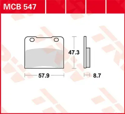 Sale TRW Scheibenbremsbeläge MCB547 passend für Suzuki RG 250 Gamma GJ21B 86-88
