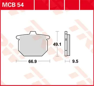TRW Scheibenbremsbeläge MCB54 passend für Honda Modelle Sonderangebot