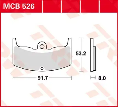 Jetzt Bestellen TRW Scheibenbremsbeläge MCB526 passend für Honda VT500E, CBX550F