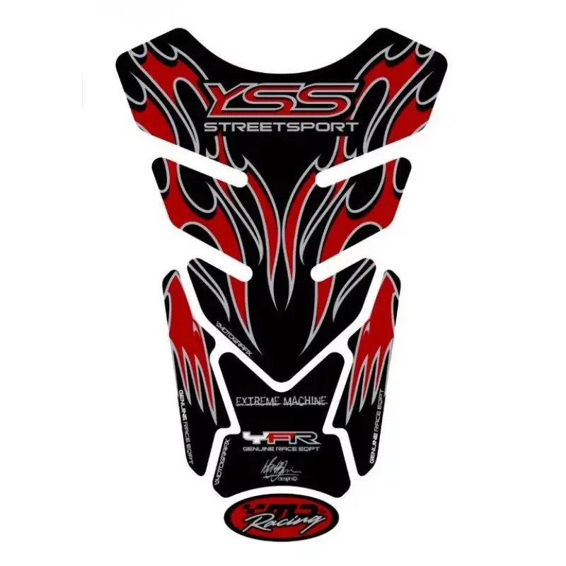 Motografix 3D Gel Tank Pad Streetsport Red passend für Yamaha Highlight