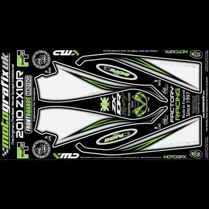 Motografix Steinschlagschutz passend für Kawasaki ZX-10 R 2008-2010 Ausverkauf