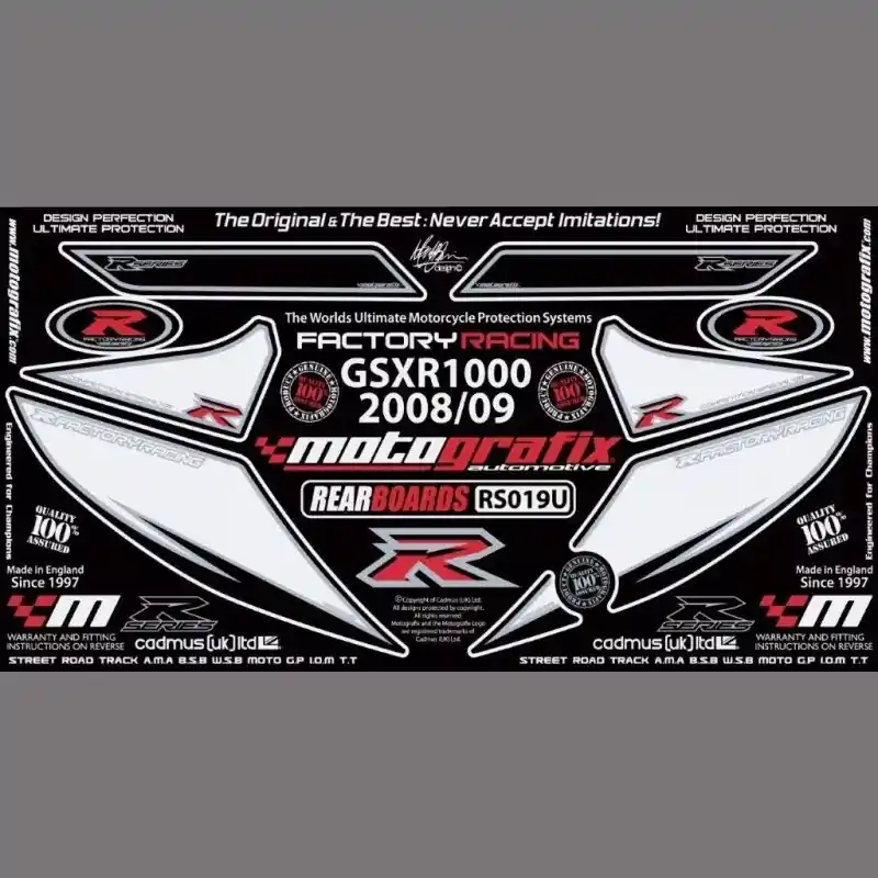 Super-Preis Motografix Steinschlagschutz hinten passend für Suzuki GSX-R 600 / 750 2008-2010