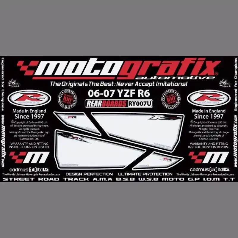Meistverkauft Motografix Steinschlagschutz hinten passend für Yamaha YZF R6 2006-2007