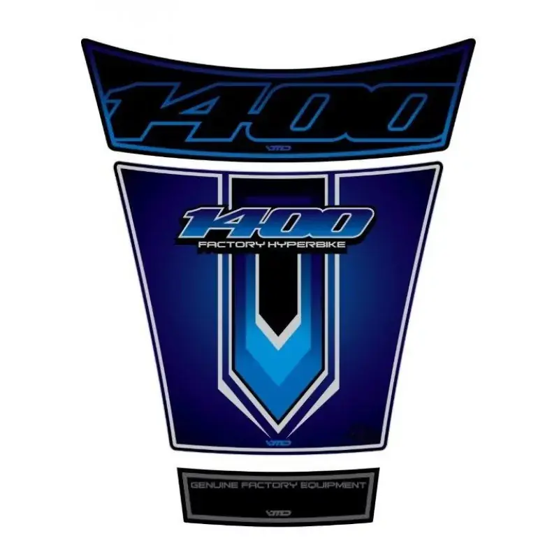 Motografix 3D Gel Tank Pad Protector passend für Suzuki GSX 1400 Blau Begrenztes Angebot