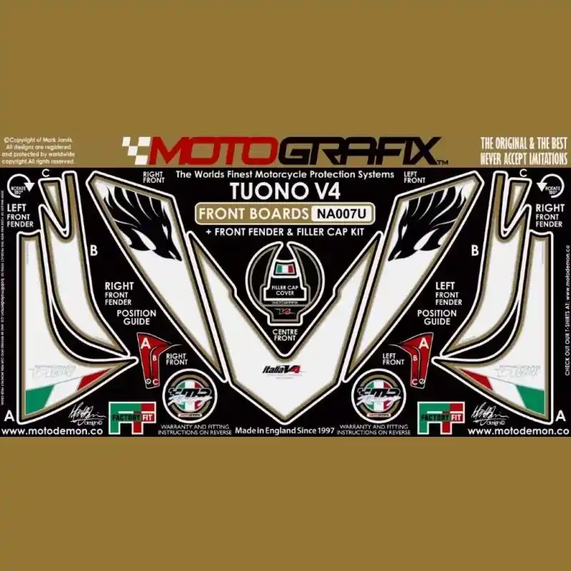 Motografix Steinschlagschutz passend für Aprilia Tuono V4 2011-2014 Letzte Chance