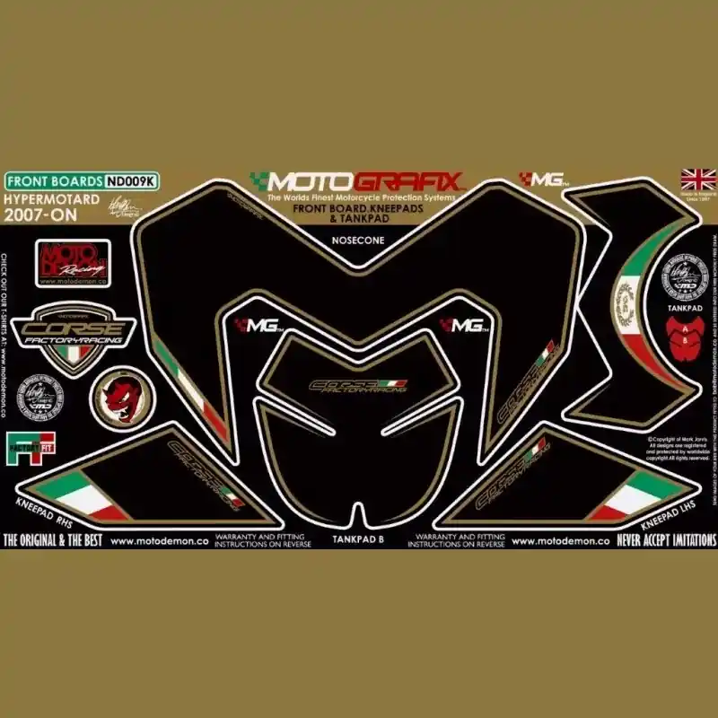 Nur Für Kurze Zeit Motografix Steinschlagschutz Set passend für Ducati Hypermotard 1100 2007- ND009K