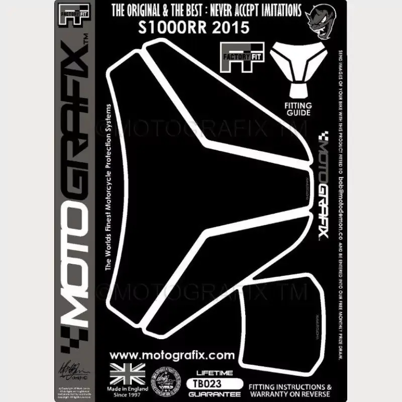 Neuheit Motografix 3D Gel Tank Pad Protector TB023 BLACK passend für BMW S 1000 RR