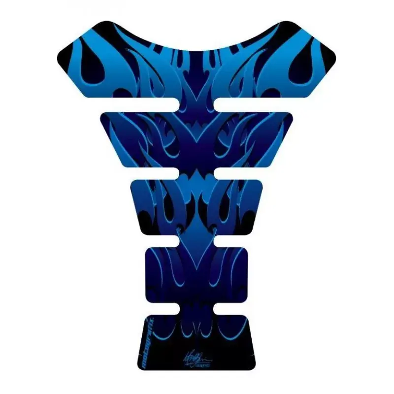 Top-Angebot Motografix Tribal Hell Flame Blue 3D Gel Tank Pad Protector ST061B