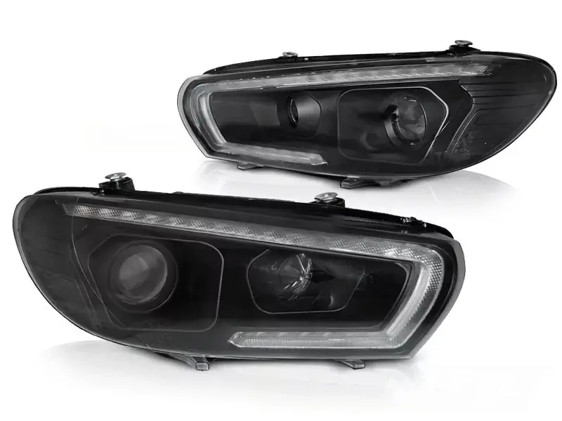 Neu Xenon Scheinwerfer LED schwarz passend für VW Scirocco 08-04.14