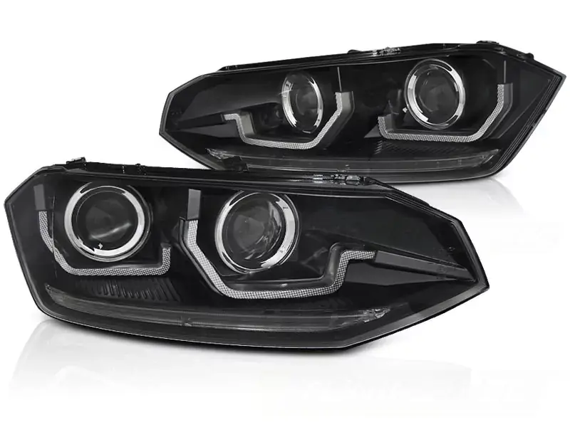 Scheinwerfer passend für VW Polo VI 2G 17-21 SEQ LED Schwarz Letzte Chance