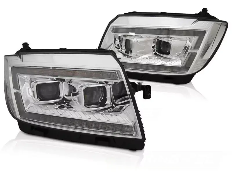 Kracherpreis Scheinwerfer Tube Light chrom DRL dynamische Blinker passend für VW Crafter II ab 2017