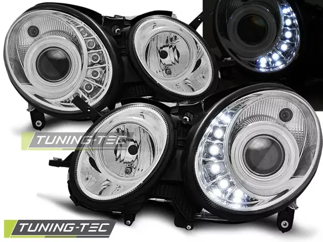Scheinwerfer Xenon Daylight chrom passend für Mercedes W211 E-Klasse 03.02–04.06 Neu Im Sortiment