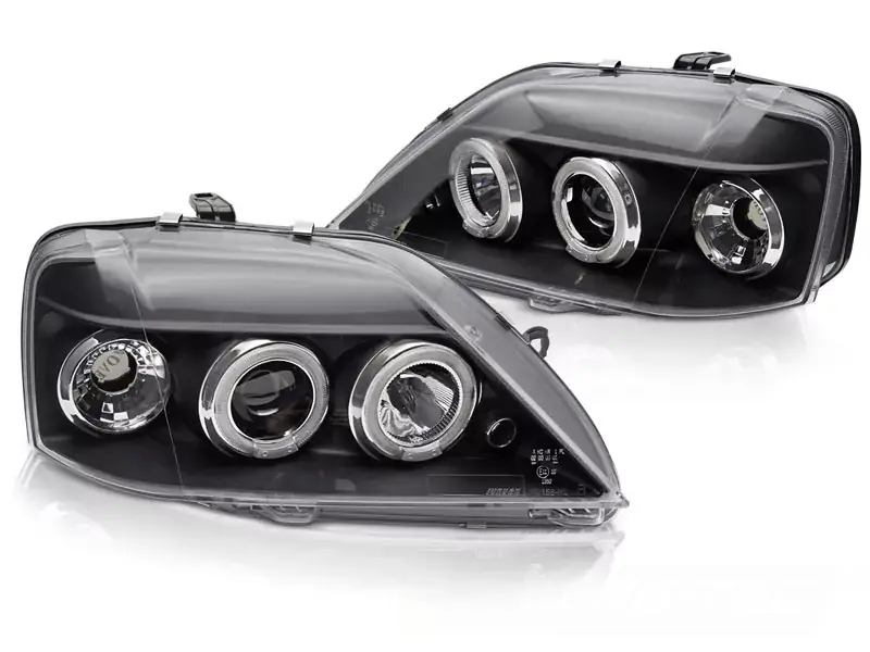Scheinwerfer passend für Dacia Logan 04-08 Angel Eyes Schwarz Sofort Bestellen