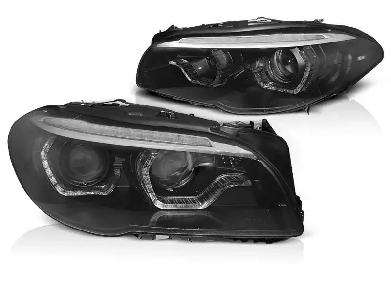 Aktuell Xenon-Scheinwerfer AFS Angel Eyes LED DRL schwarz dynamische Blinker passend für BMW F10/F11 10–13