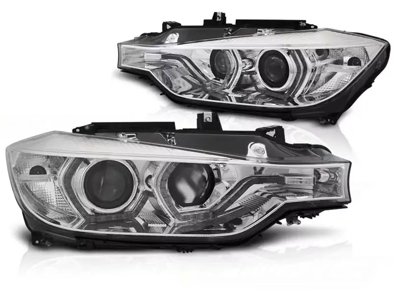 Sale Angel Eyes LED Scheinwerfer Chrom passend für BMW F30/F31 LCI 15-18