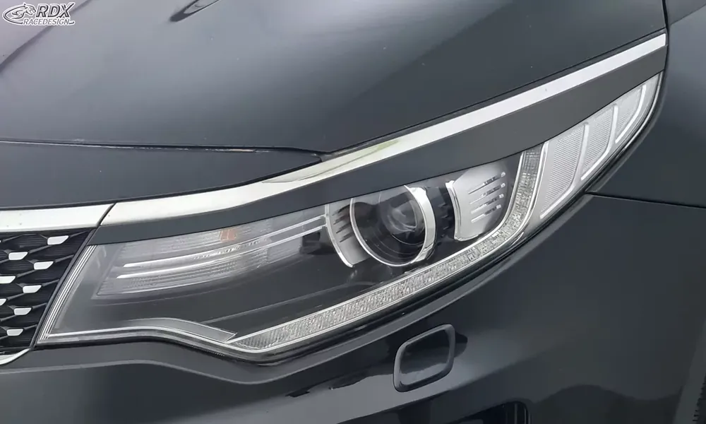 Versand Am Gleichen Tag RDX Scheinwerferblenden passend für KIA Optima JF 2015-2020 Böser Blick