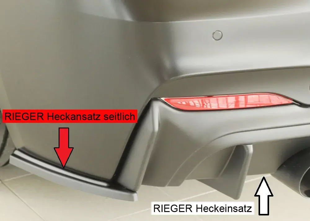 Rieger Heckschürzenansatz seitlich links passend für BMW 2er F22 Coupé Garantierte Lieferung