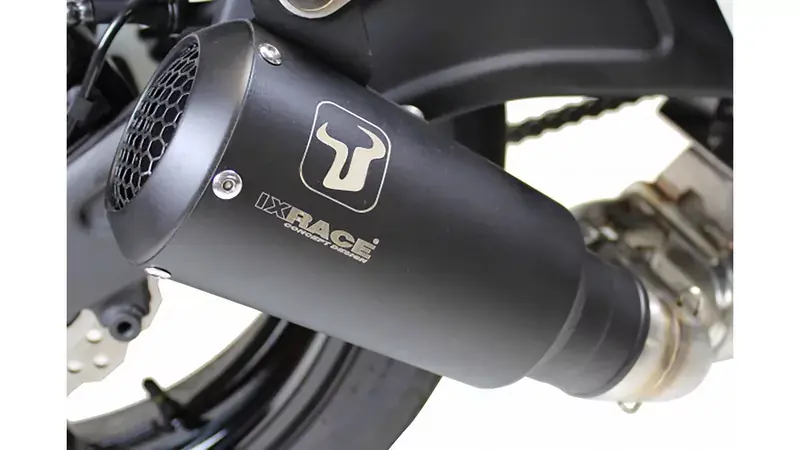 Schneller Versand IXRace MK2 Endschalldämpfer Schwarz passend für KTM 990 Duke E-geprüft