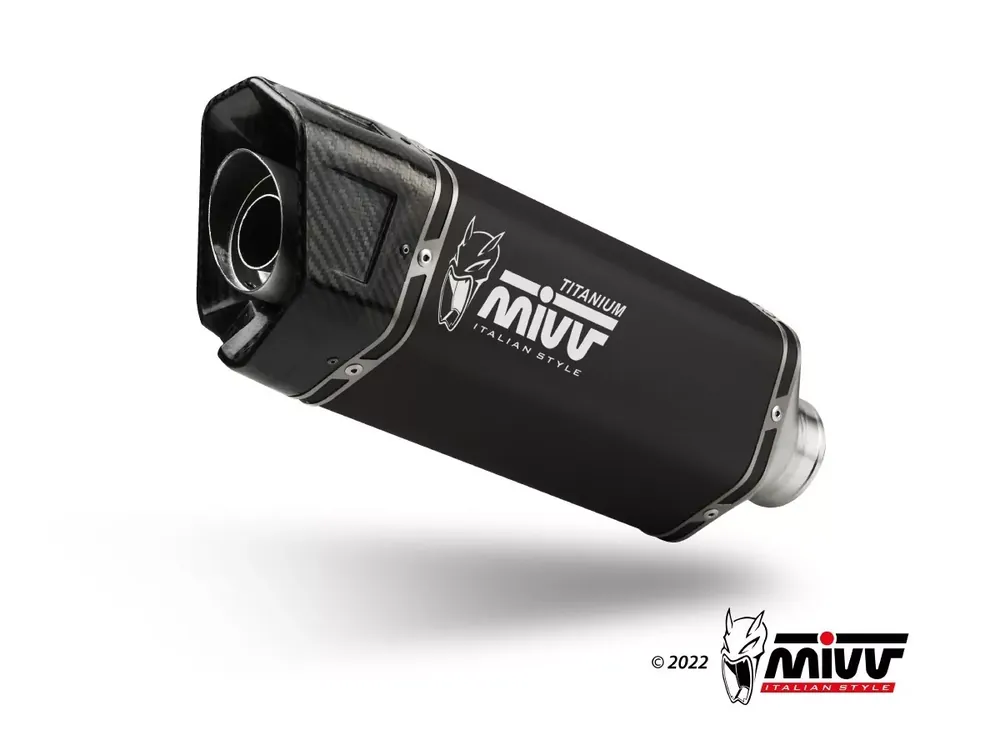MIVV SR-1 Titan Schwarz Endschalldämpfer passend für KYMCO AK 550 21-23 Solange Der Vorrat Reicht
